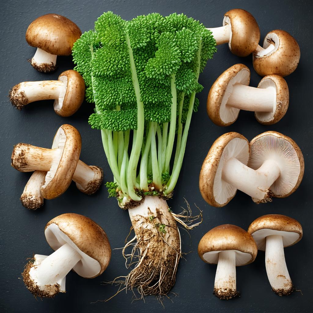 Tableau comparatif de la valeur nutritive des pleurotes pulmonaires versus champignons de Paris et viande de bœuf