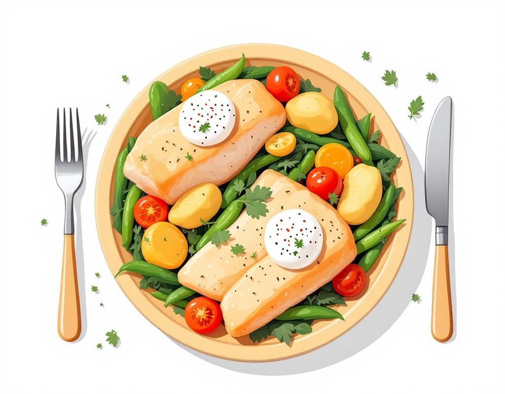 Illustration d'une assiette typique du régime cétogène