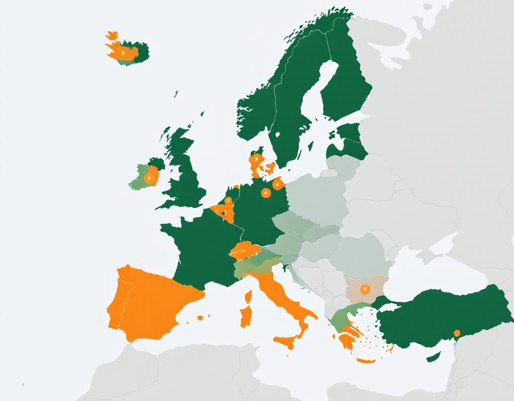 Carte de l'Europe montrant les pays ayant adopté le Nutri-Score et ceux résistants