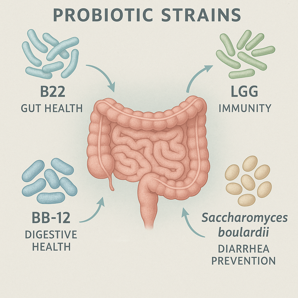 Comparatif des souches probiotiques avec mise en avant de la B22