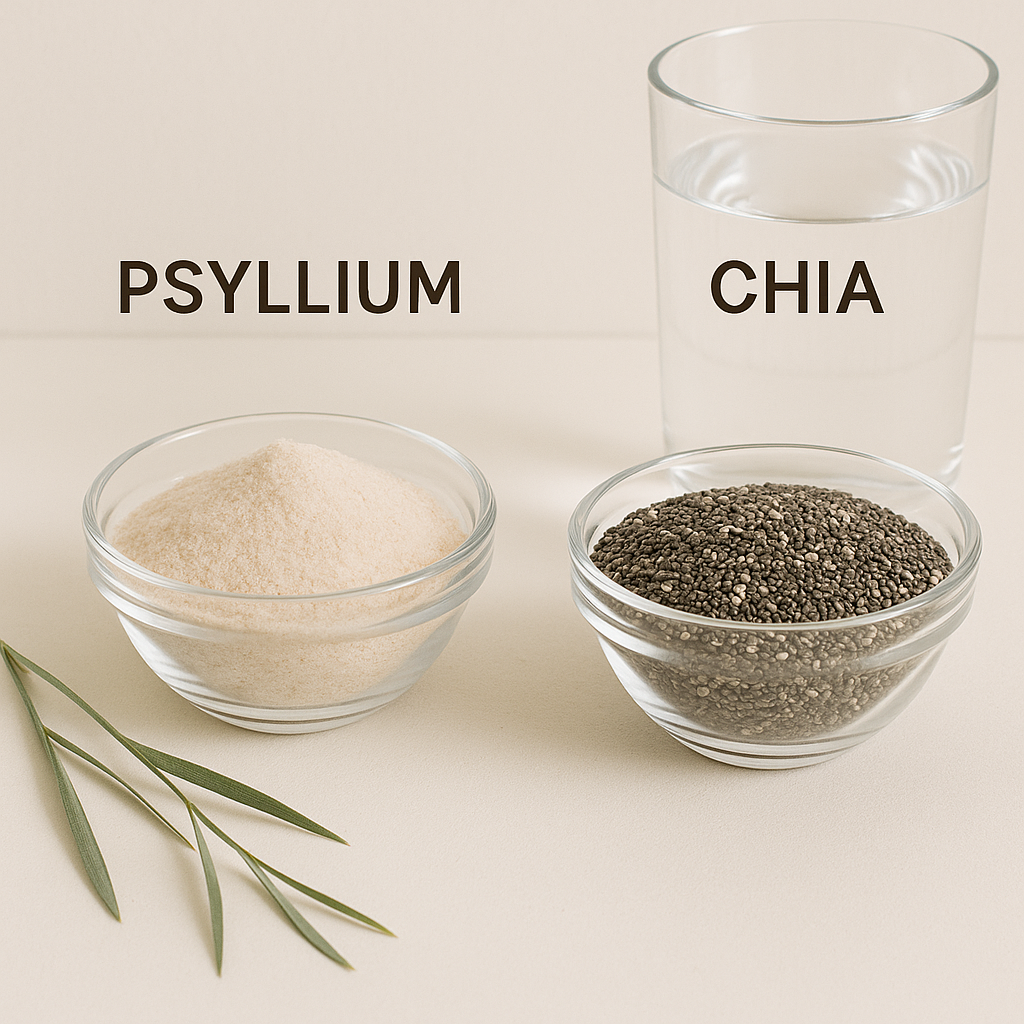 Detaillierter Vergleich von Psyllium und Chiasamen für die Verdauung