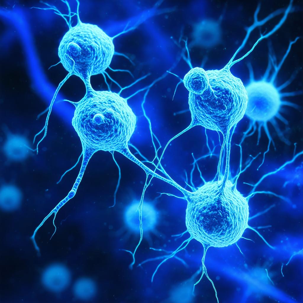 Microphotographie de cellules immunitaires activées par les principes actifs du coriolus