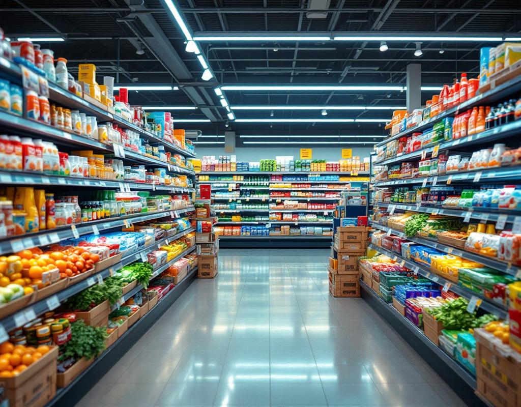Comparaison visuelle d'emballages d'alicaments mettant en avant des allégations santé dans un rayon de supermarché