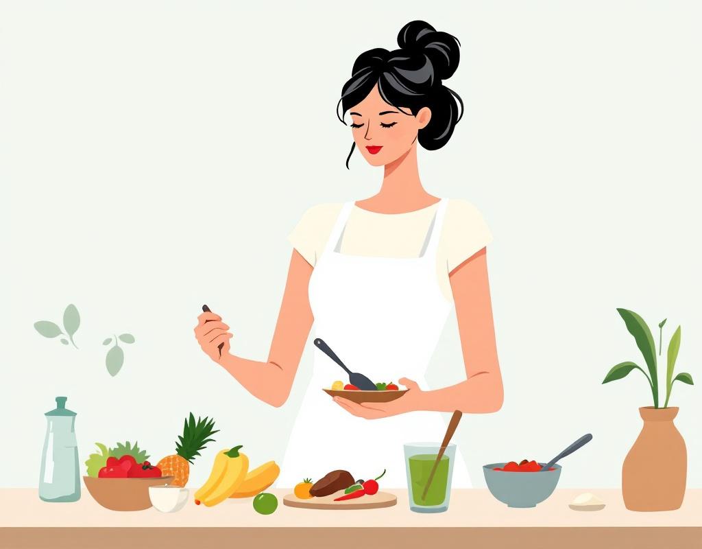 Personne mesurant ses portions alimentaires avec une balance