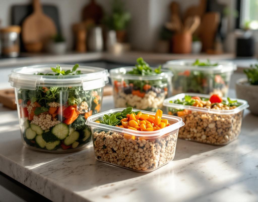 Cajas de meal prep listas para la semana