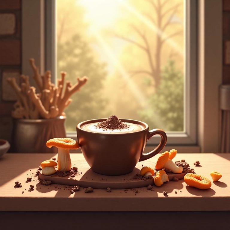 Rezept für Reishi-Latte mit rohem Kakao: cremig und belebend