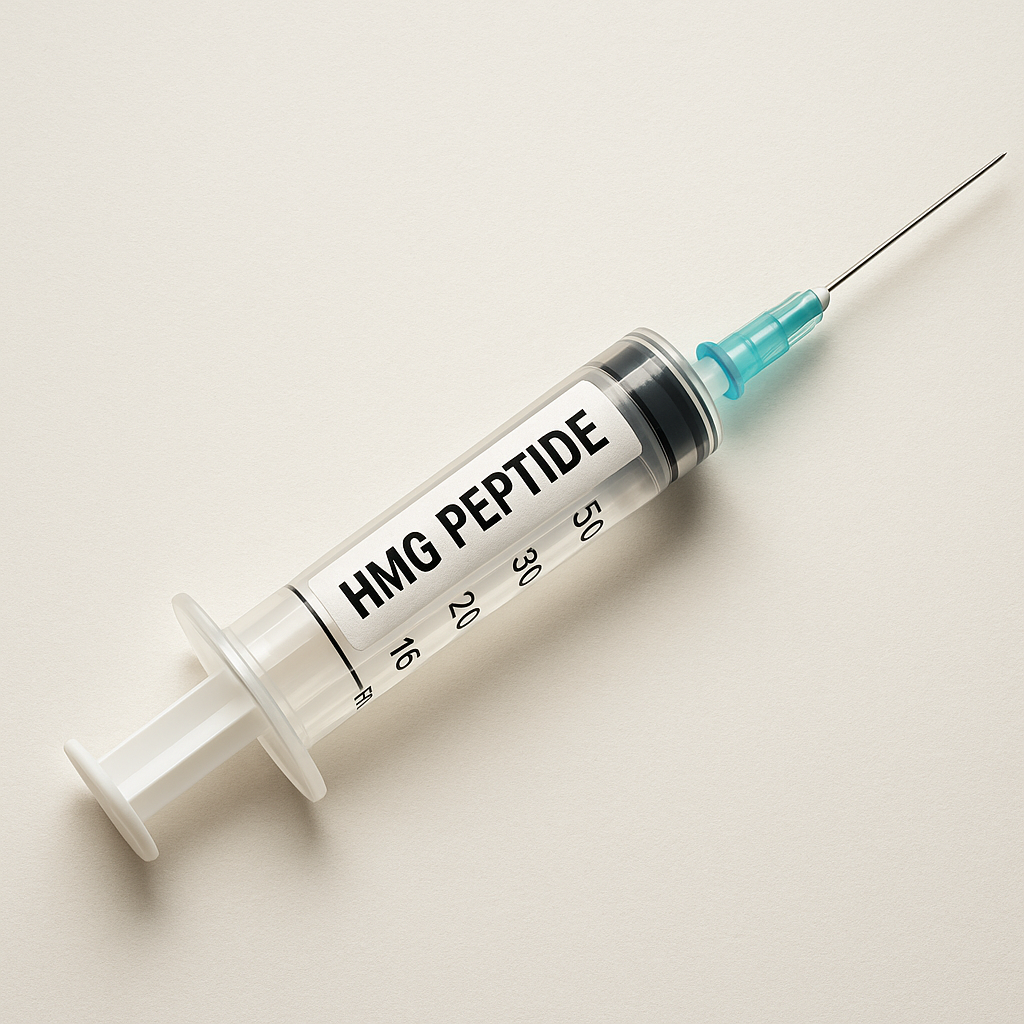 Seringue prête à l'injection de HMG peptide pour musculation