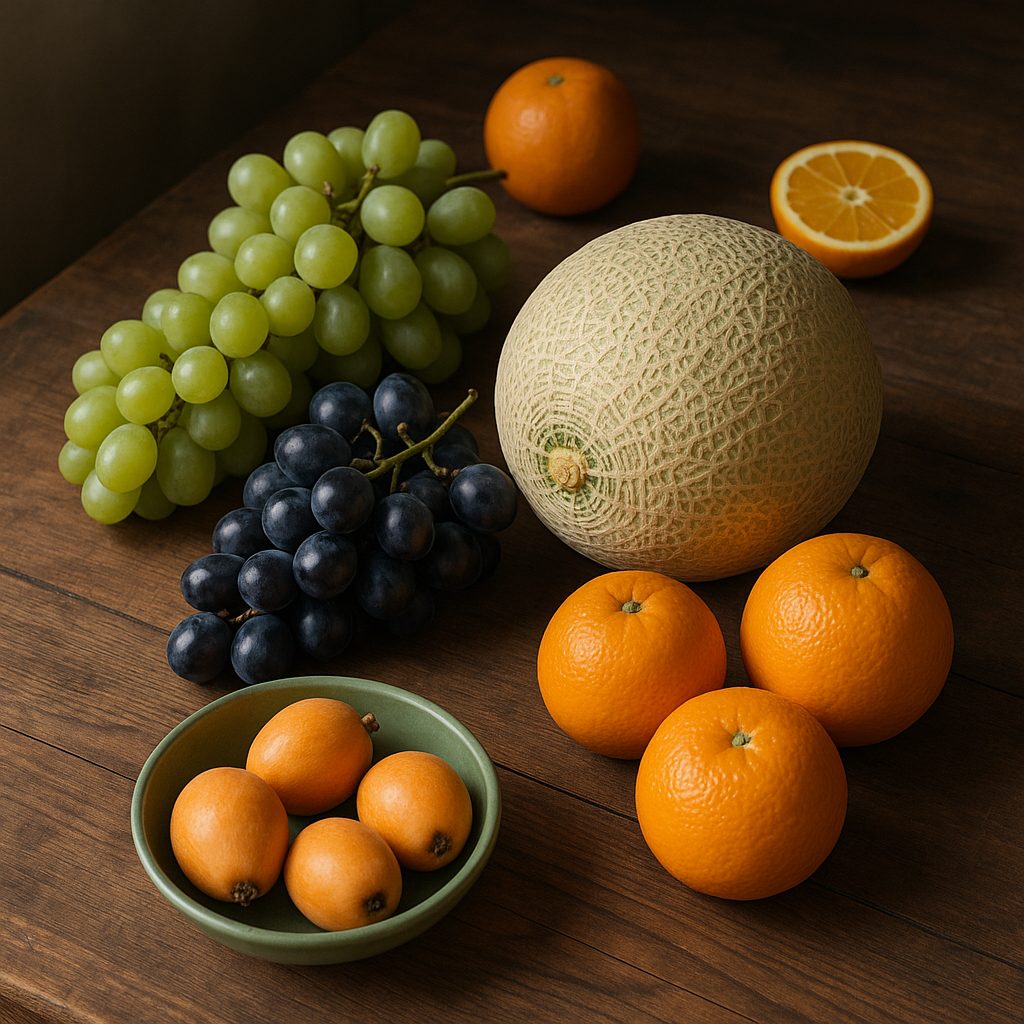 Assortiment de fruits commençant par la lettre E