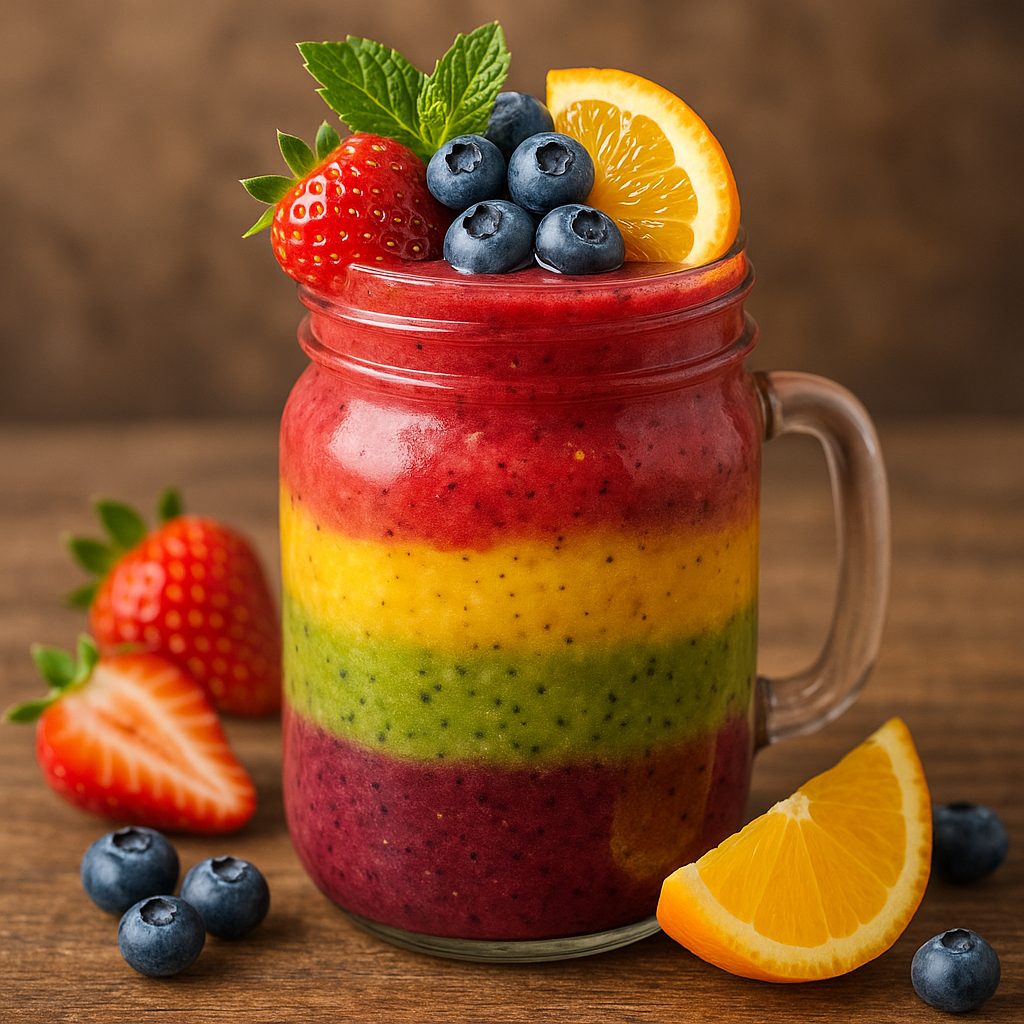 Smoothie préparé à base de fruits en E