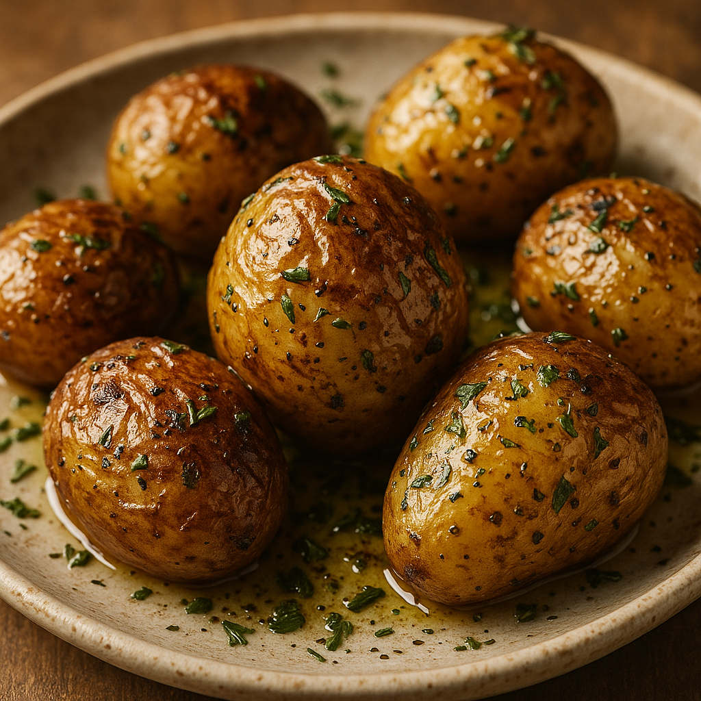 Pommes de terre cuites au four, peau intacte